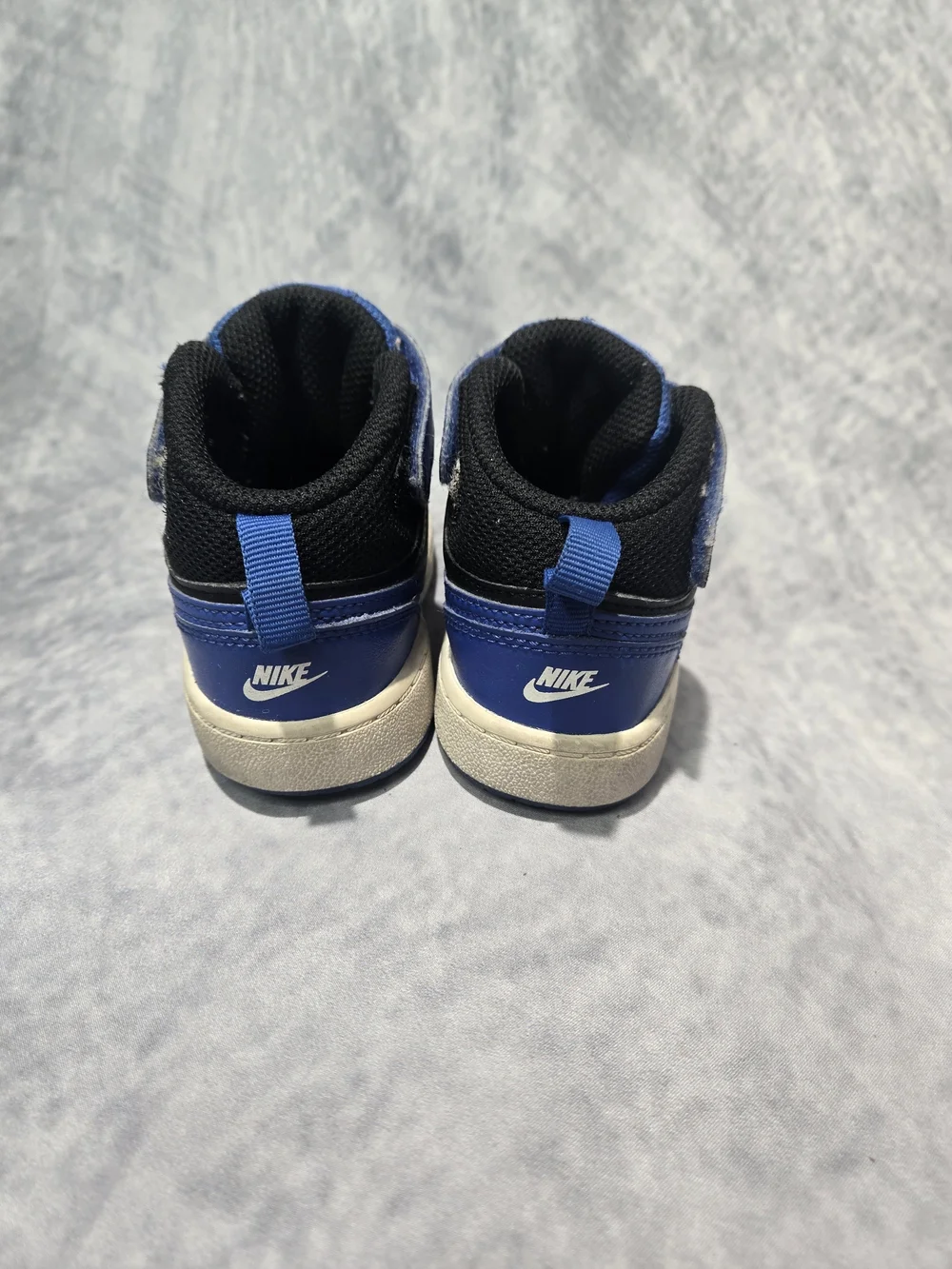 Nike Court Borough Mid 2 GS Shoes Toddler 9C Game Blue Black Sneaker